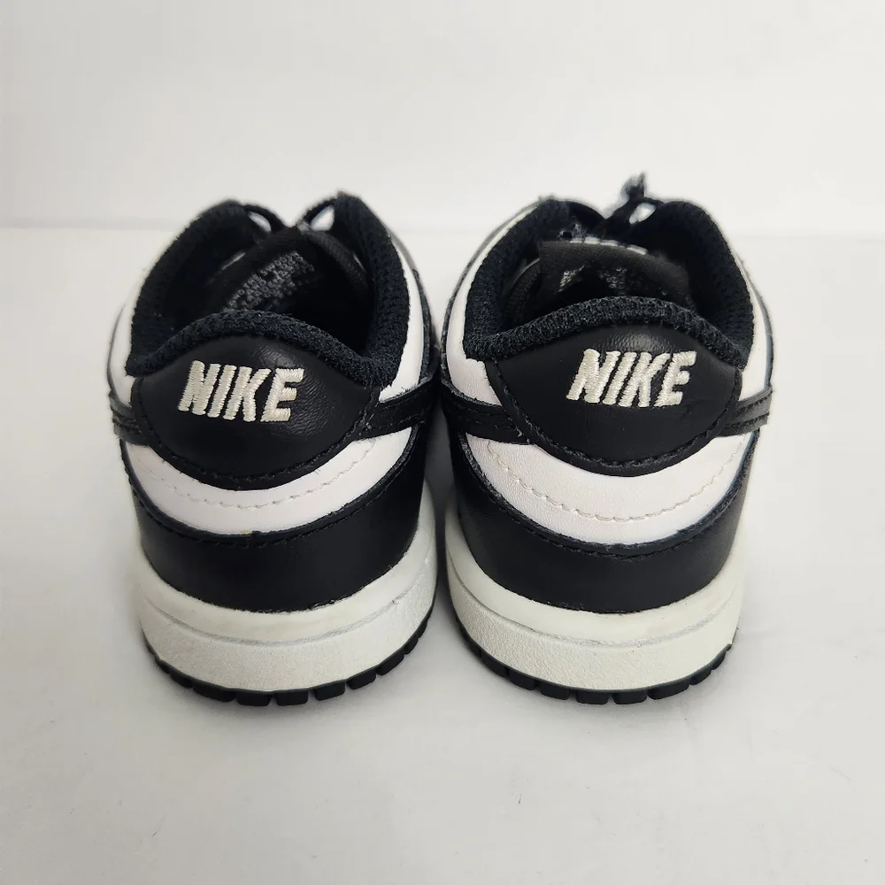 Nike Dunk Low Shoes Toddler Size 6C Black White Panda Kids Sneakers CW1589-100 - Picture 6 of 12